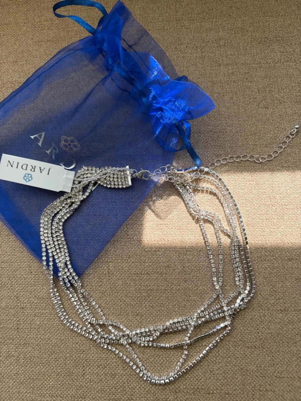 Jardin Multi-Strand Silver Crystal Necklace - Sparkling Silver Statement